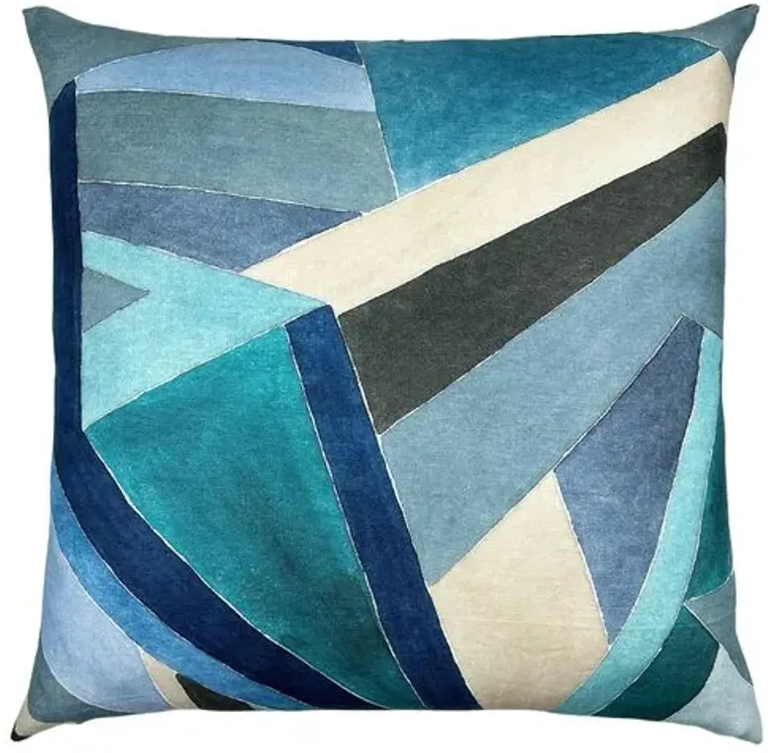 Kathryn 22x22 Pillow - Navy/Teal - The Piper Collection