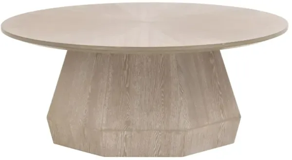 Gavin Round Coffee Table, Natural Gray