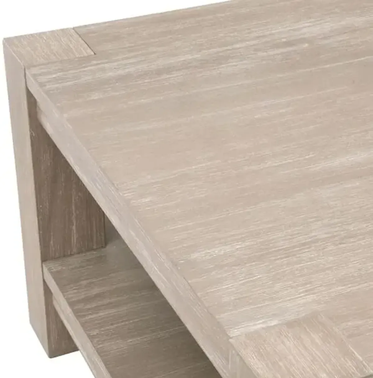 James Rectangular Coffee Table - Natural Gray - Brown