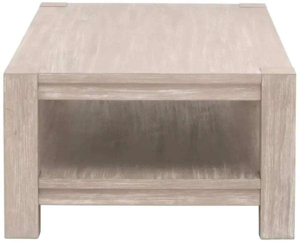 James Rectangular Coffee Table, Natural Gray