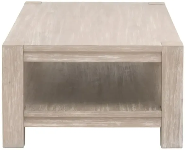 James Rectangular Coffee Table, Natural Gray