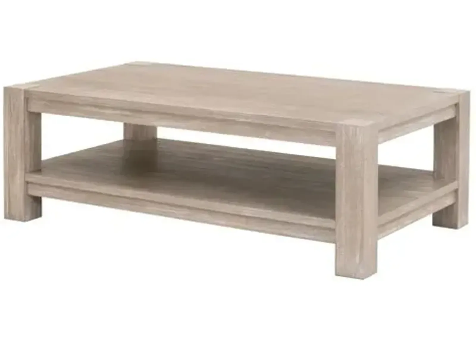 James Rectangular Coffee Table - Natural Gray - Brown