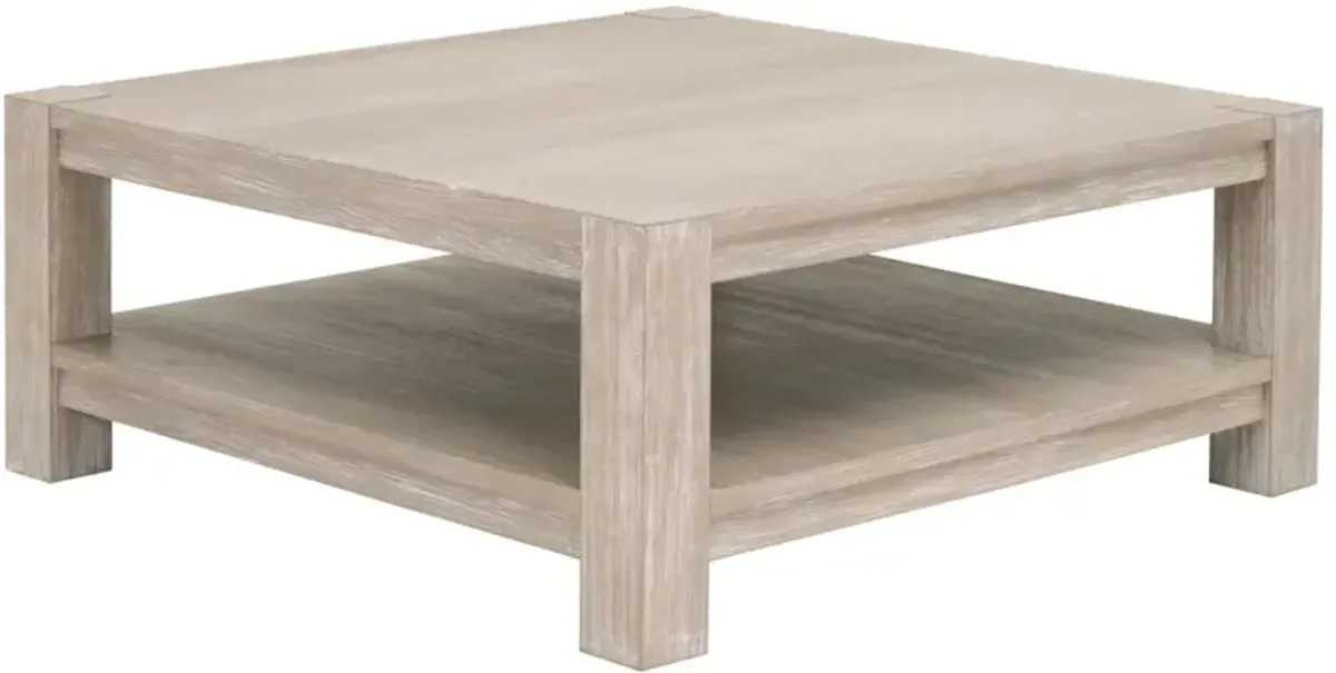 James Square Coffee Table, Natural Gray
