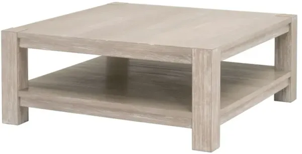 James Square Coffee Table, Natural Gray