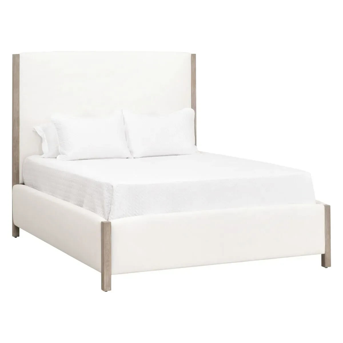 Julianna Panel Bed, Pearl Performance Linen/Natural Gray