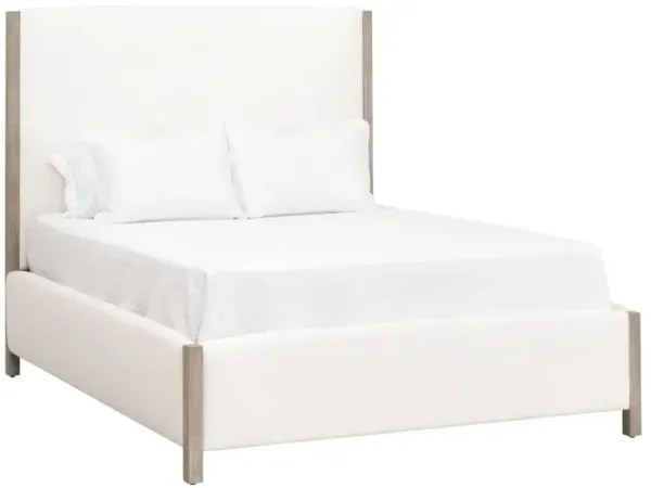 Julianna Panel Bed, Pearl Performance Linen/Natural Gray