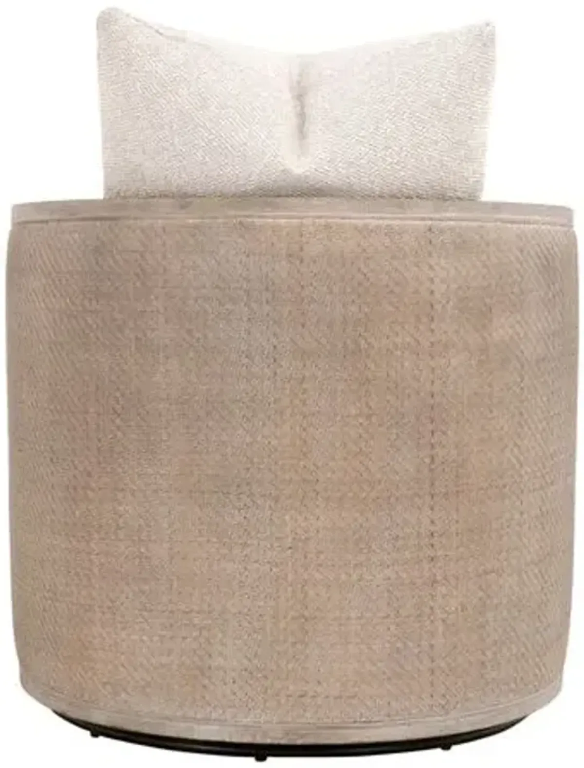 Winnie Cane Wrapped Swivel Chair - Performance Linen