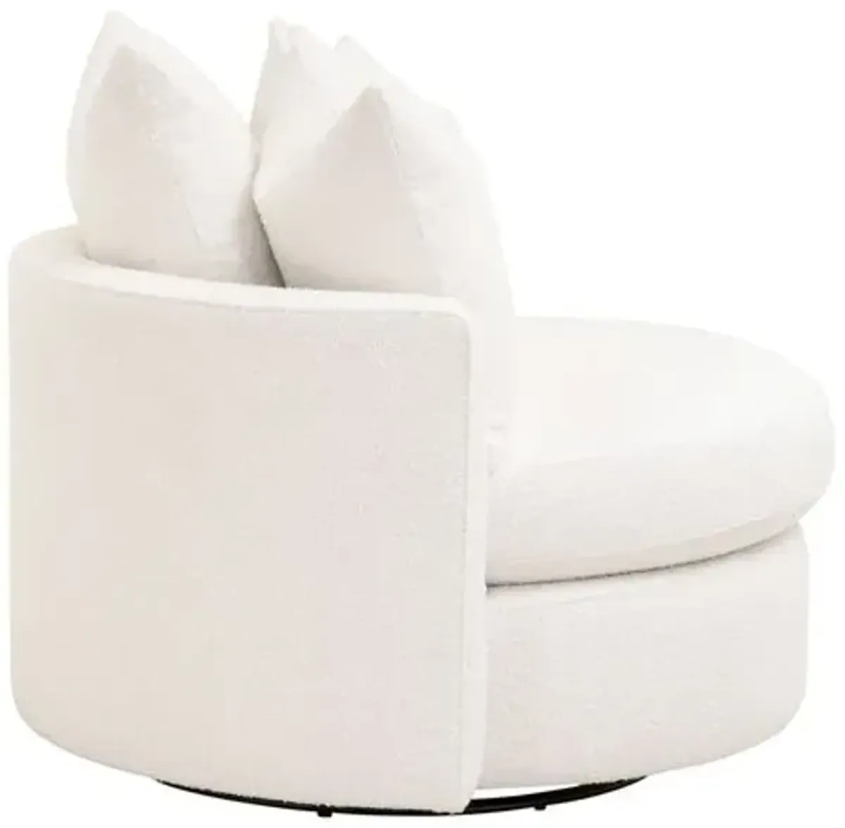 Julianna Petite Swivel Chair - Performance Boucle Snow