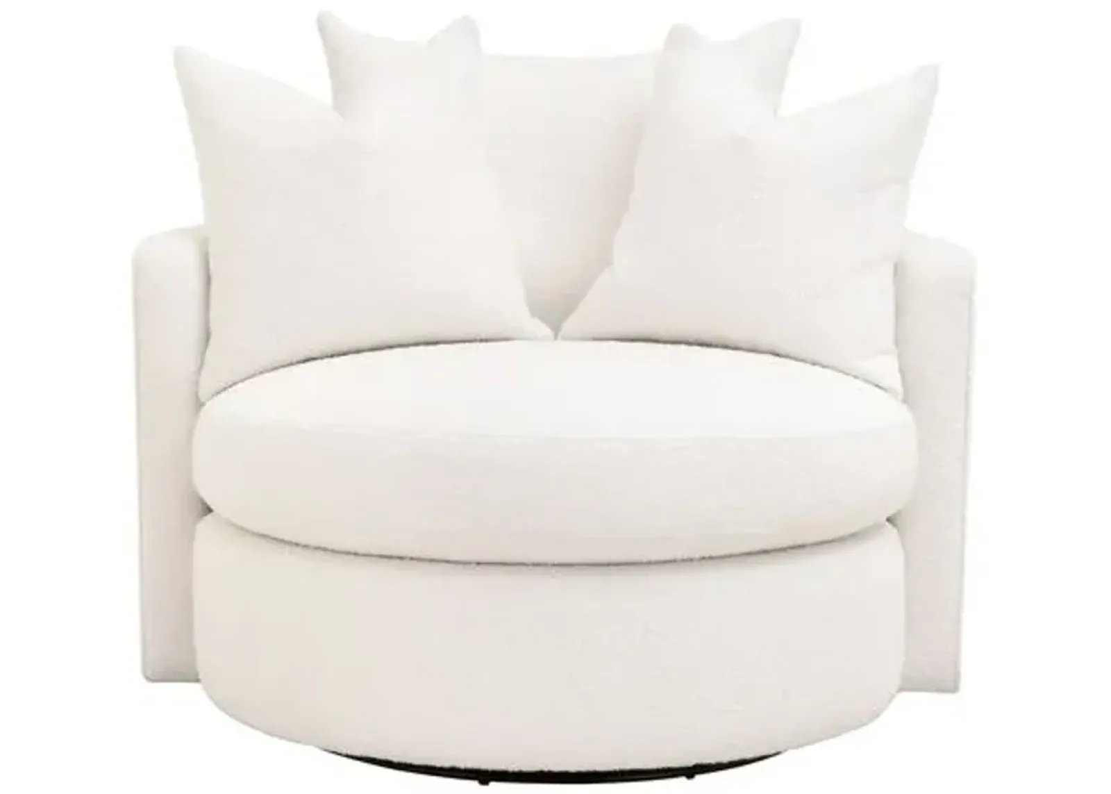 Julianna Petite Swivel Chair - Performance Boucle Snow