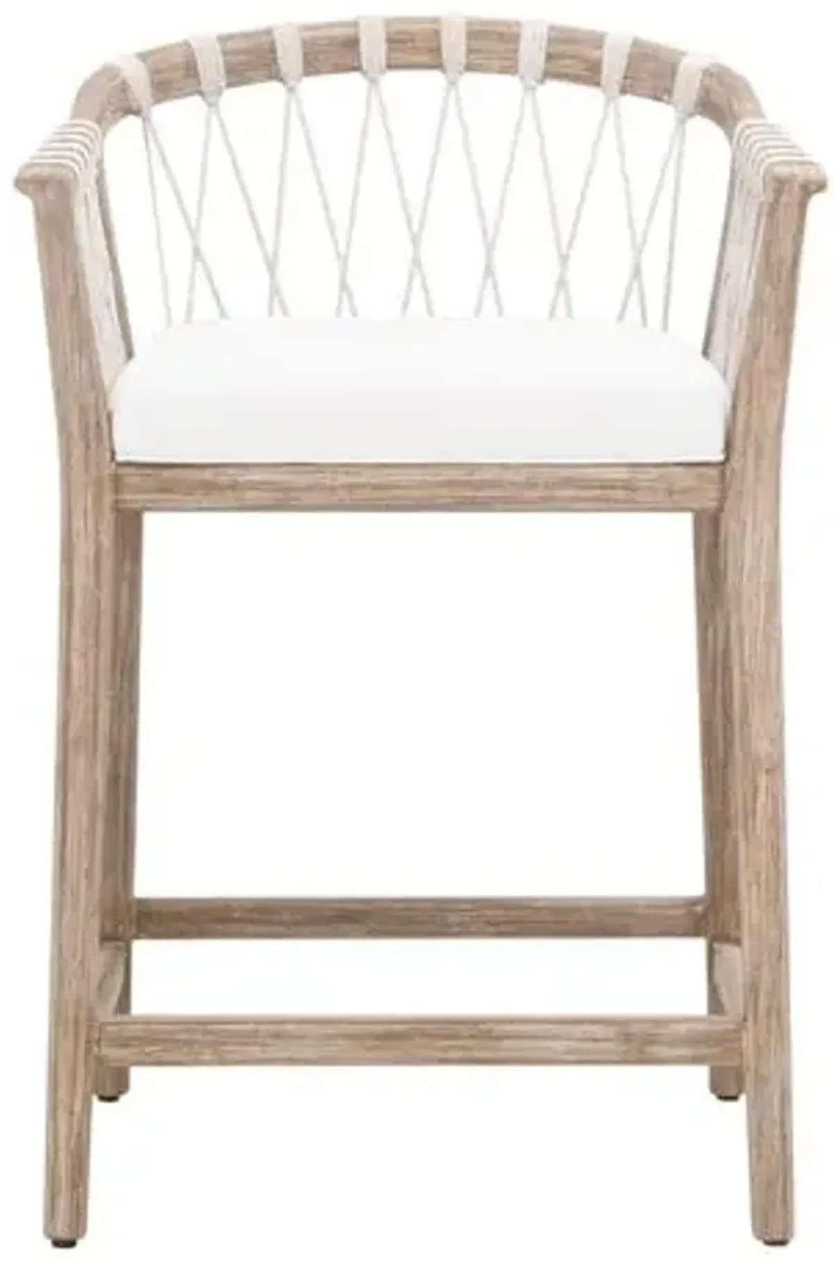 Neri Counter Stool - White Speckle Rope/Pearl Performance