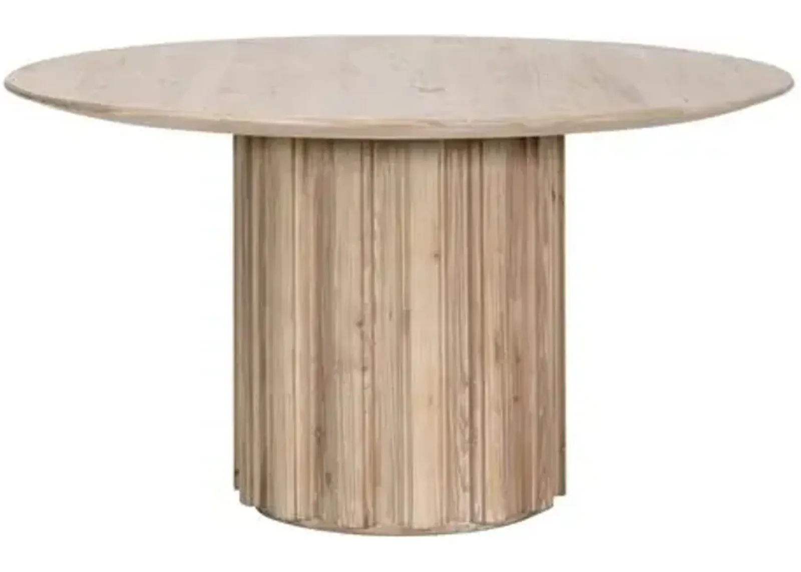 Jean 54" Round Dining Table - Smoke Gray