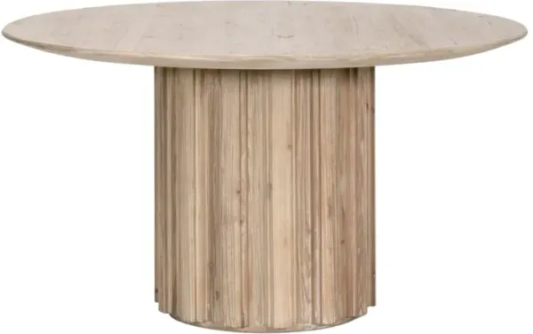 Jean 54" Round Dining Table, Smoke Gray
