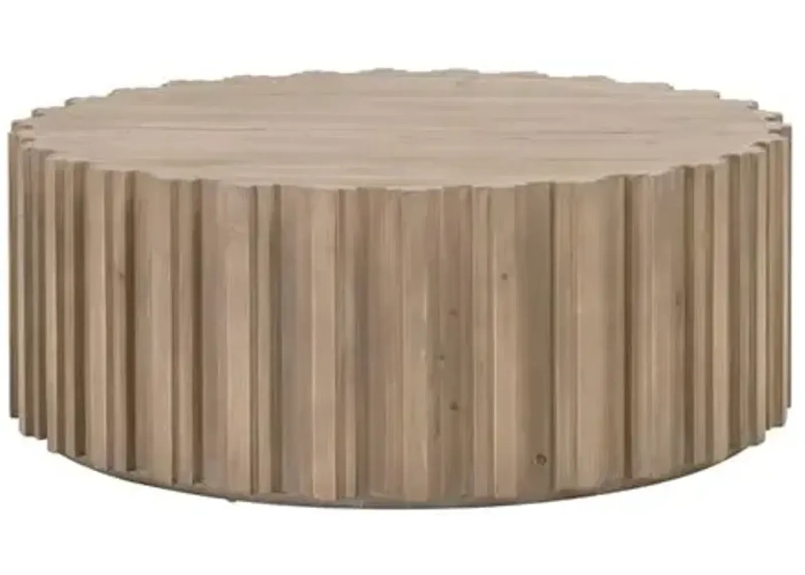 Jean Round Coffee Table - Smoke Gray - Brown