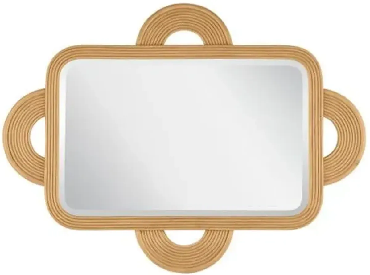 Santos Rattan Rectangular Wall Mirror - Currey & Company