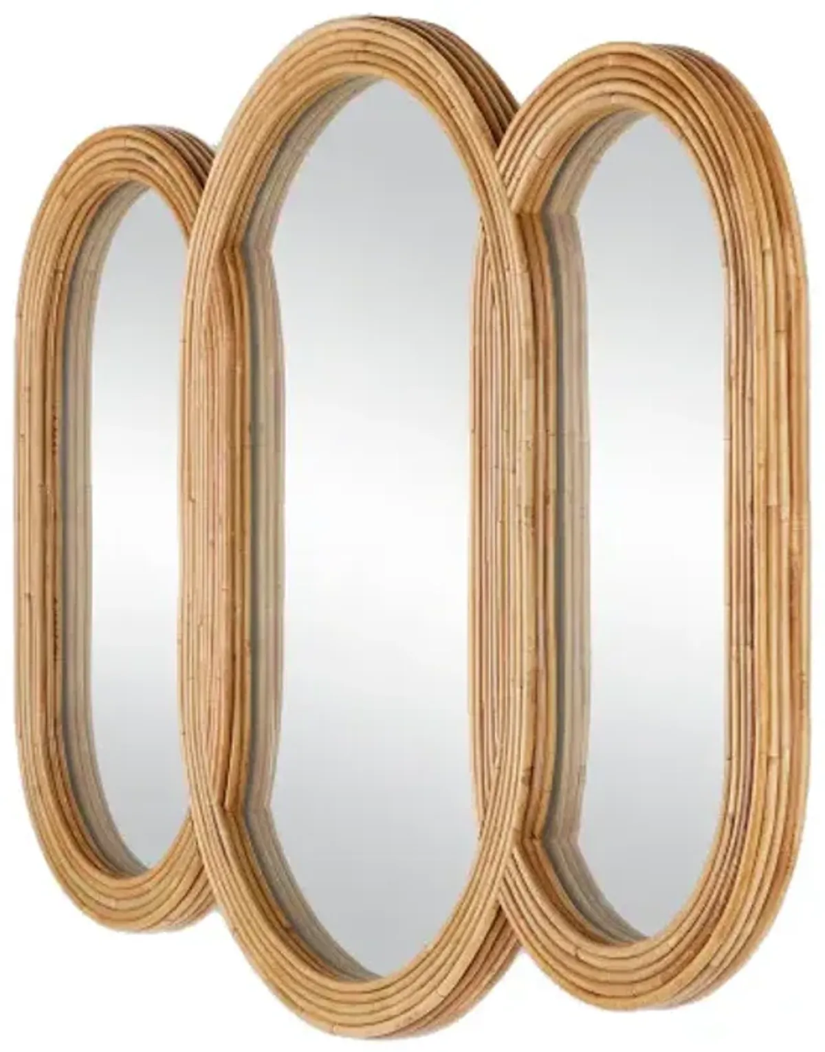 Triboa Triple Wall Mirror, Natural