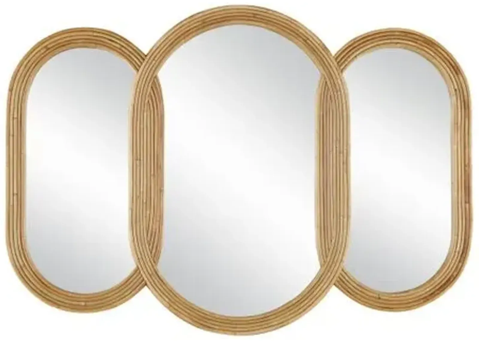 Triboa Triple Wall Mirror - Natural - Currey & Company