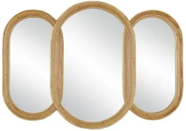 Triboa Triple Wall Mirror - Natural - Currey & Company