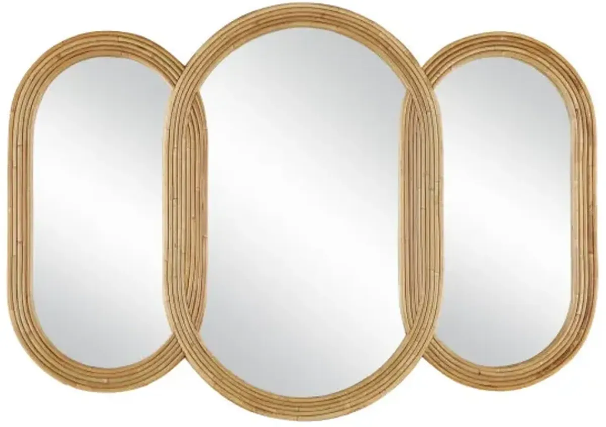Triboa Triple Wall Mirror, Natural