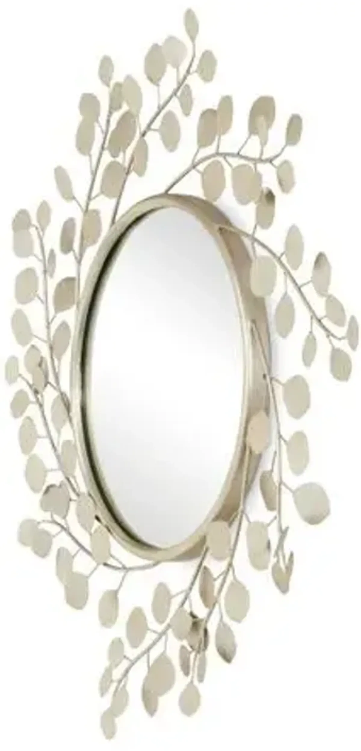 Lunaria Petal Round Wall Mirror - Silver - Currey & Company