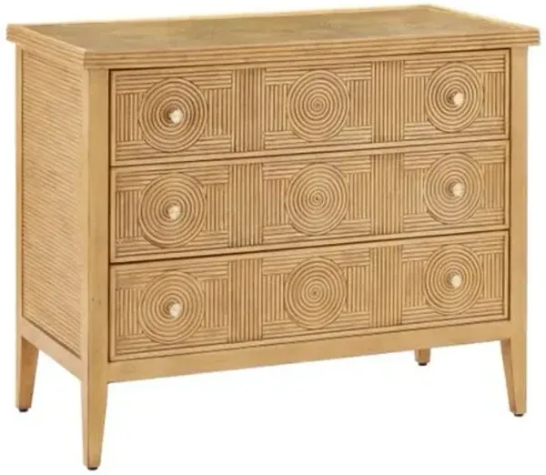 Santos Rattan Large Chest - Sea Sand - Currey & Company