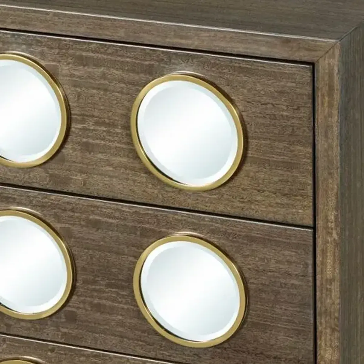 Colette 4-Drawer Chest - Tawny Brown/Polished Brass - Currey & Company