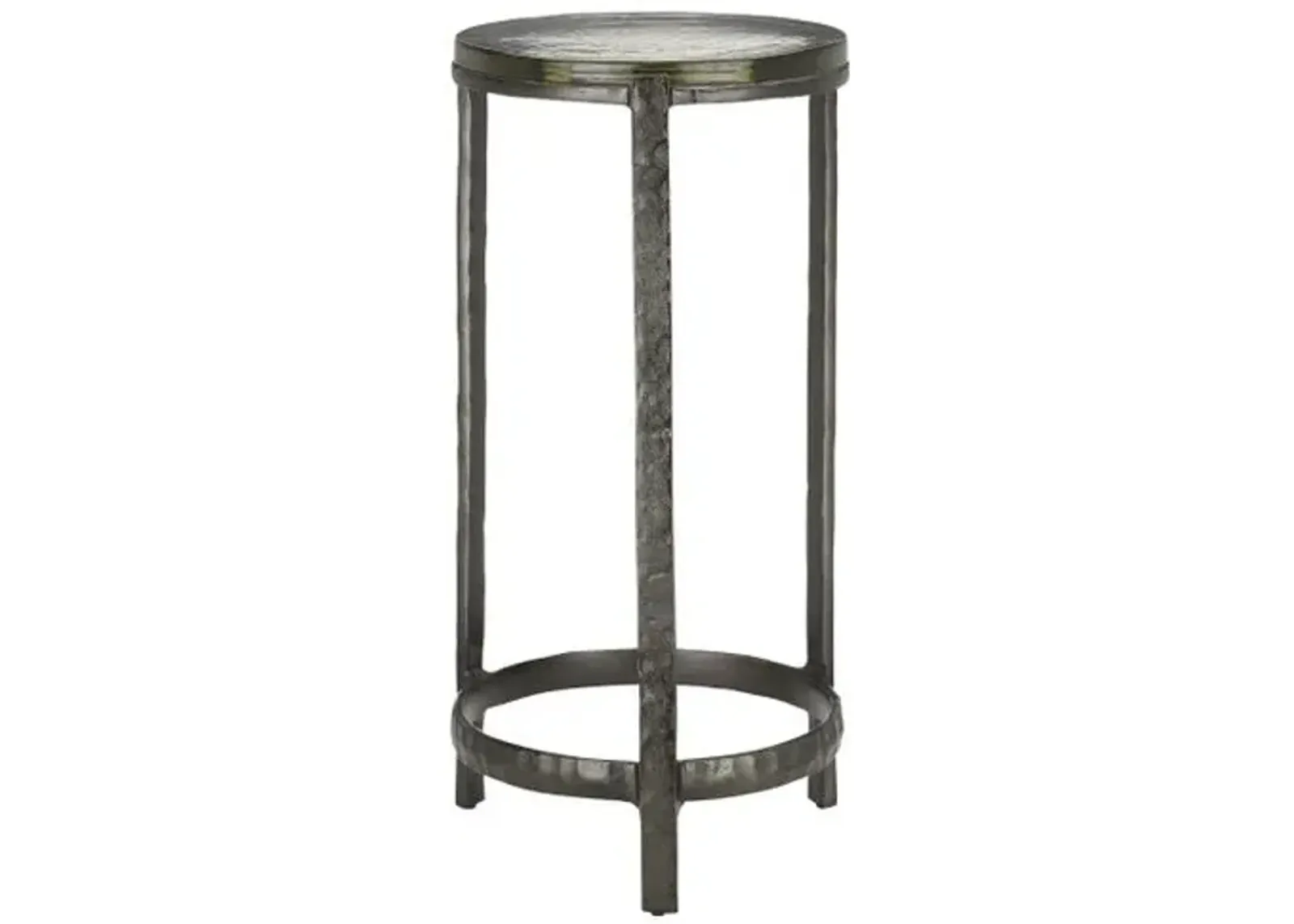 Acea Cast Glass Drinks Table - Currey & Company - Gray