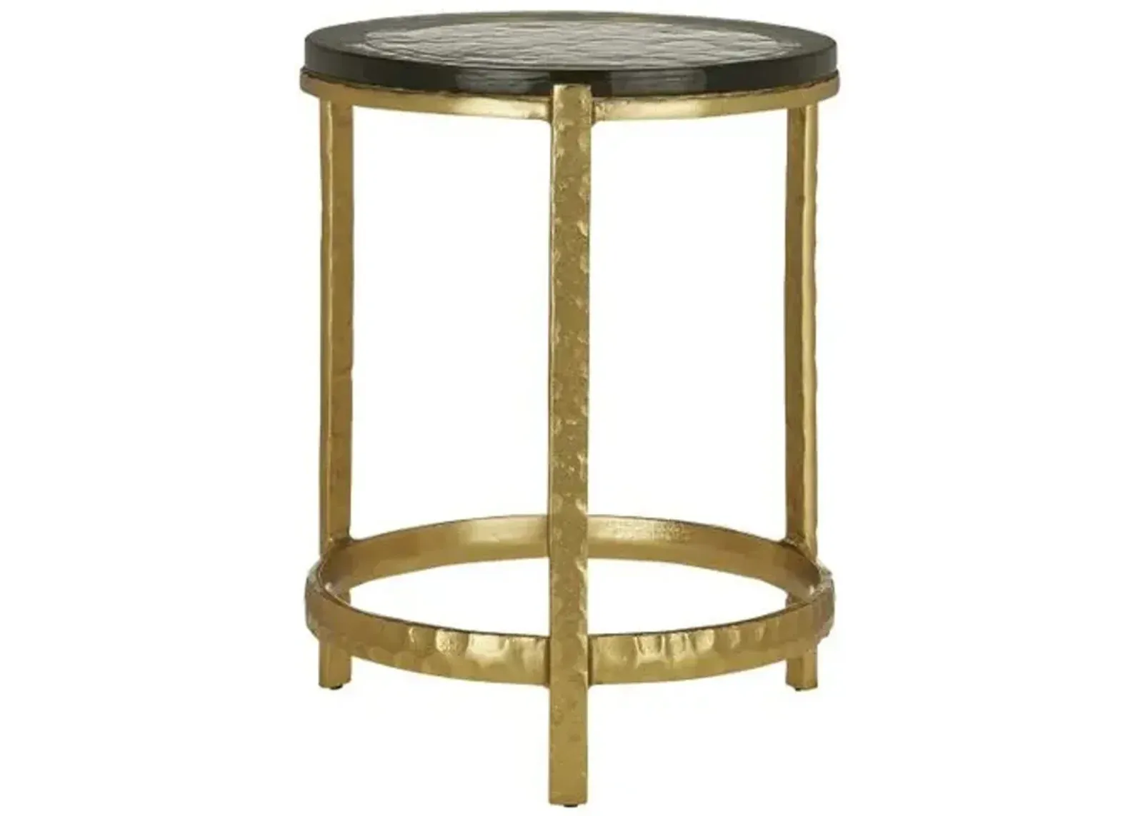 Acea Cast Glass Accent Table - Currey & Company - Gold - 18.5Hx15D in