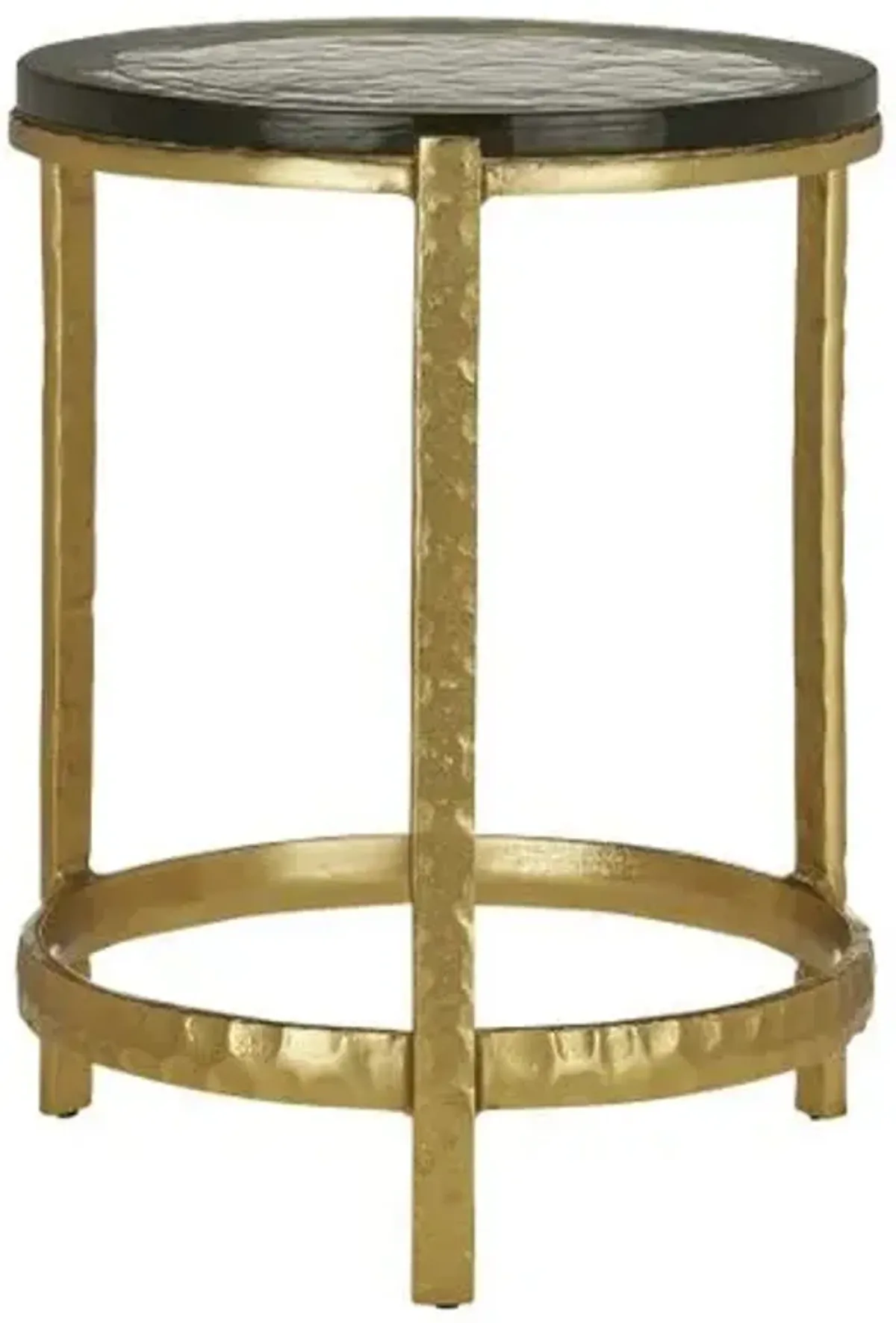 Acea Cast Glass Accent Table - Currey & Company - Gold - 18.5Hx15D in