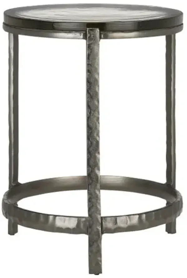 Acea Cast Glass Accent Table - Currey & Company - Gray - 18.5Hx15D in