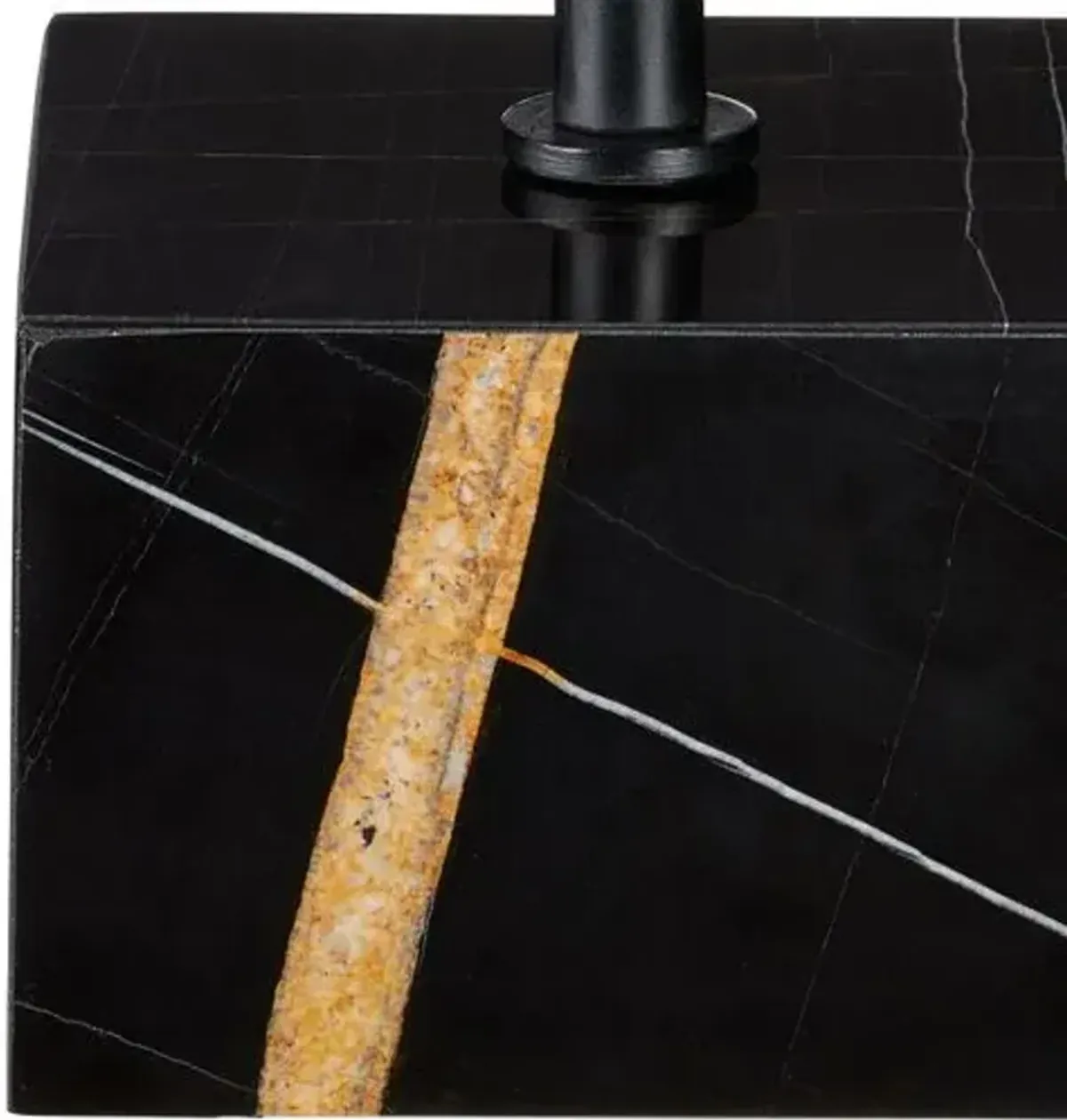 Prado Marble Drinks Table - Black - Currey & Company