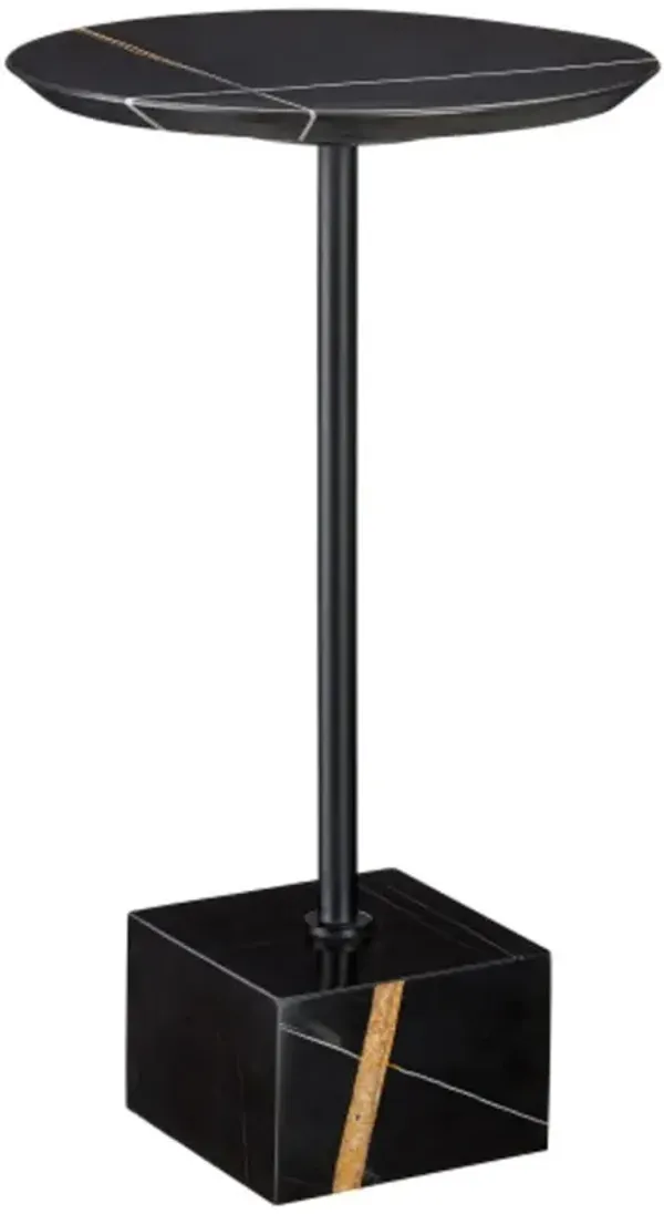 Prado Marble Drinks Table, Black