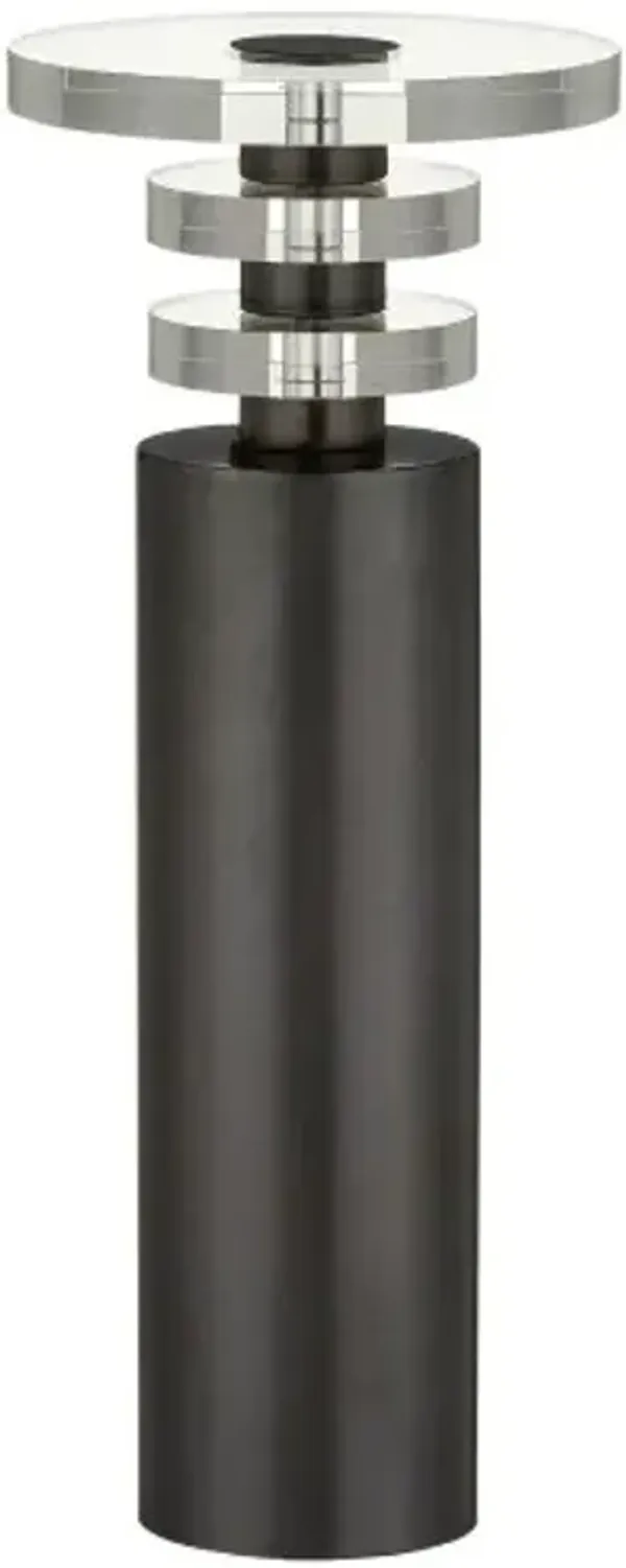 Shani Drinks Table, Antique Brass/Crystal