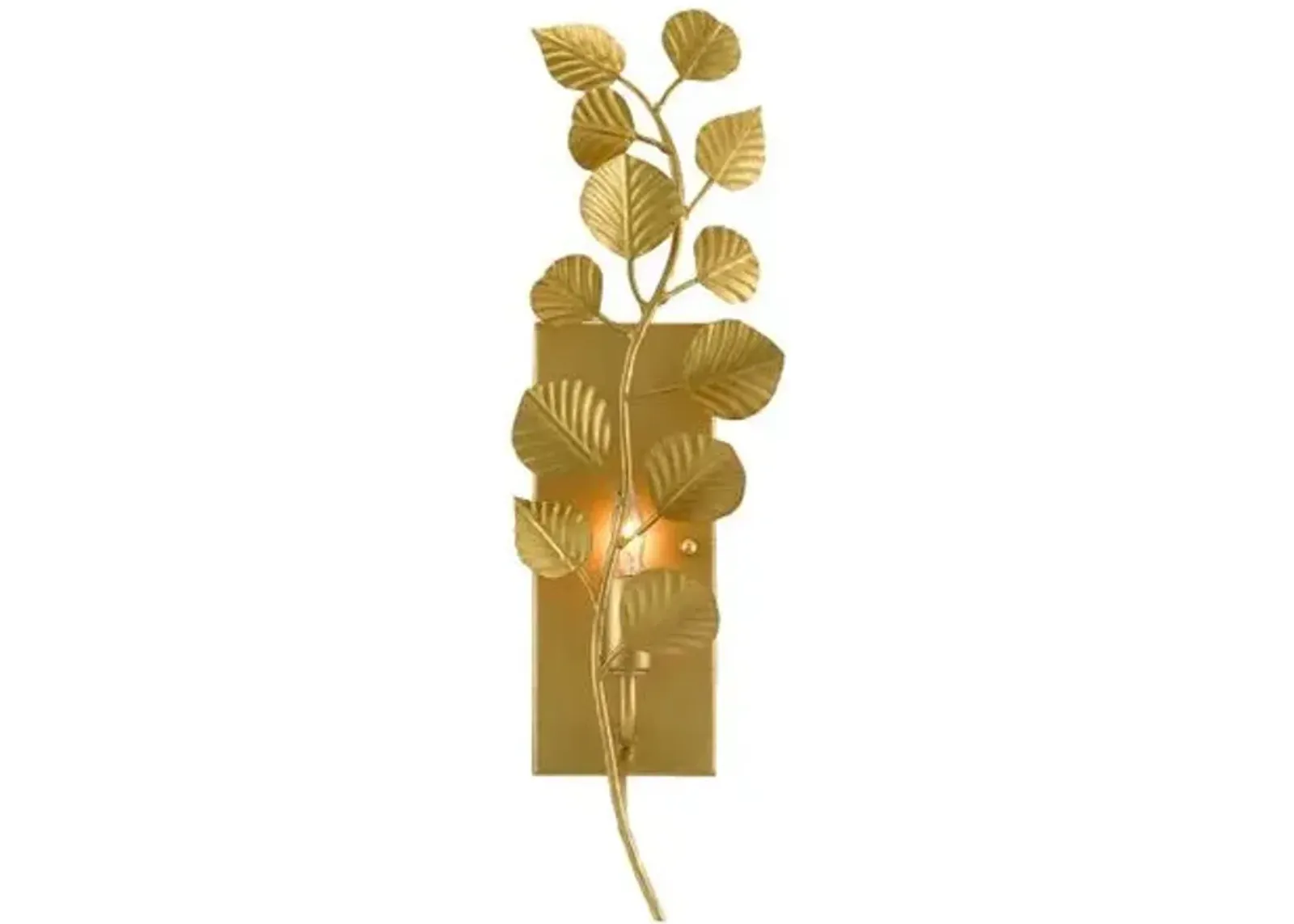 Golden Eucalyptus Wall Sconce - Gold - Currey & Company