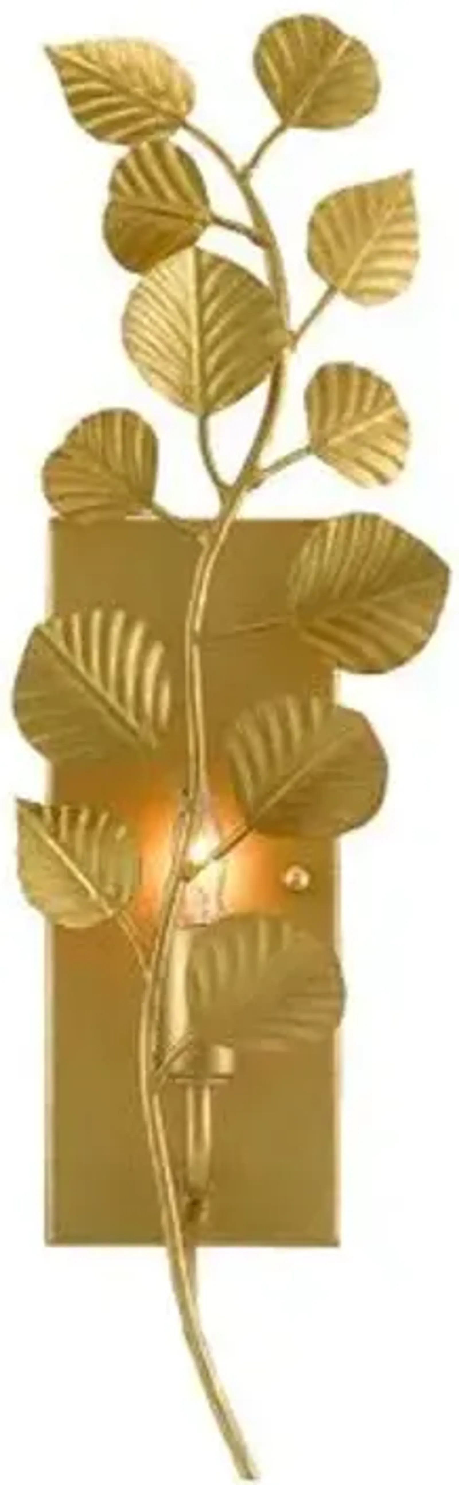 Golden Eucalyptus Wall Sconce - Gold - Currey & Company