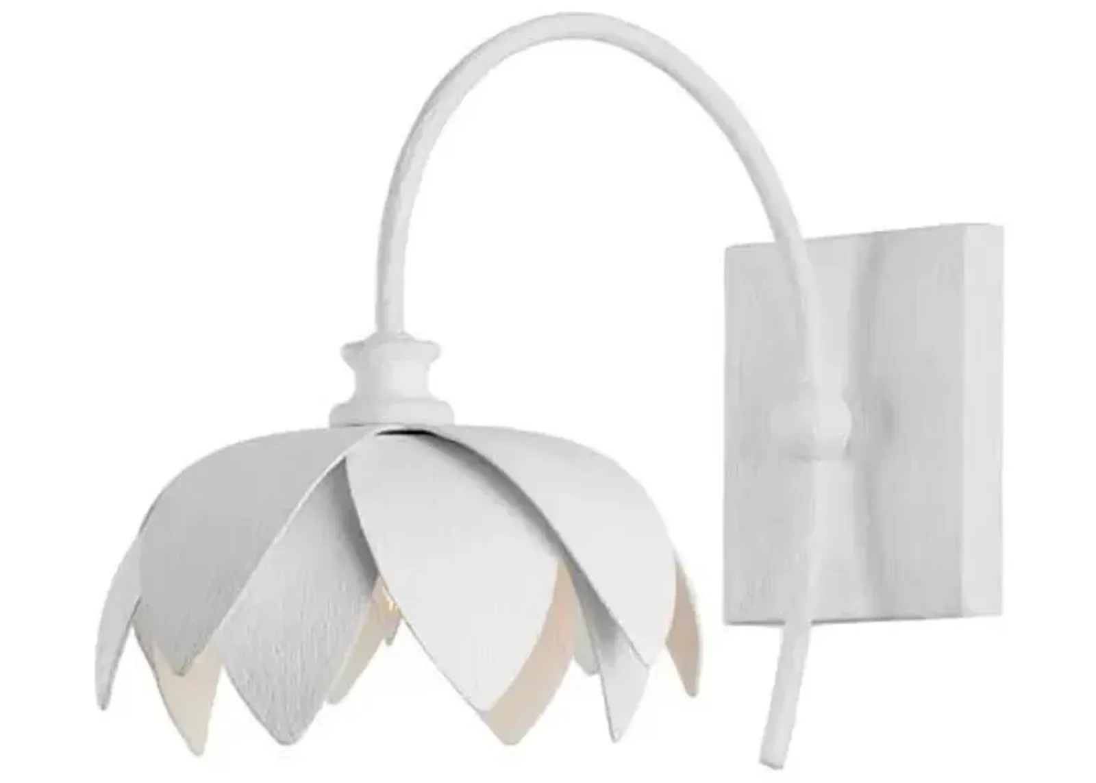 Sweetheart Wall Sconce - Gesso White - Currey & Company