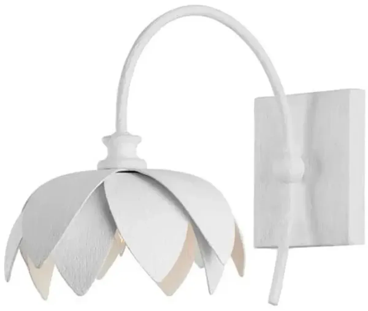 Sweetheart Wall Sconce - Gesso White - Currey & Company