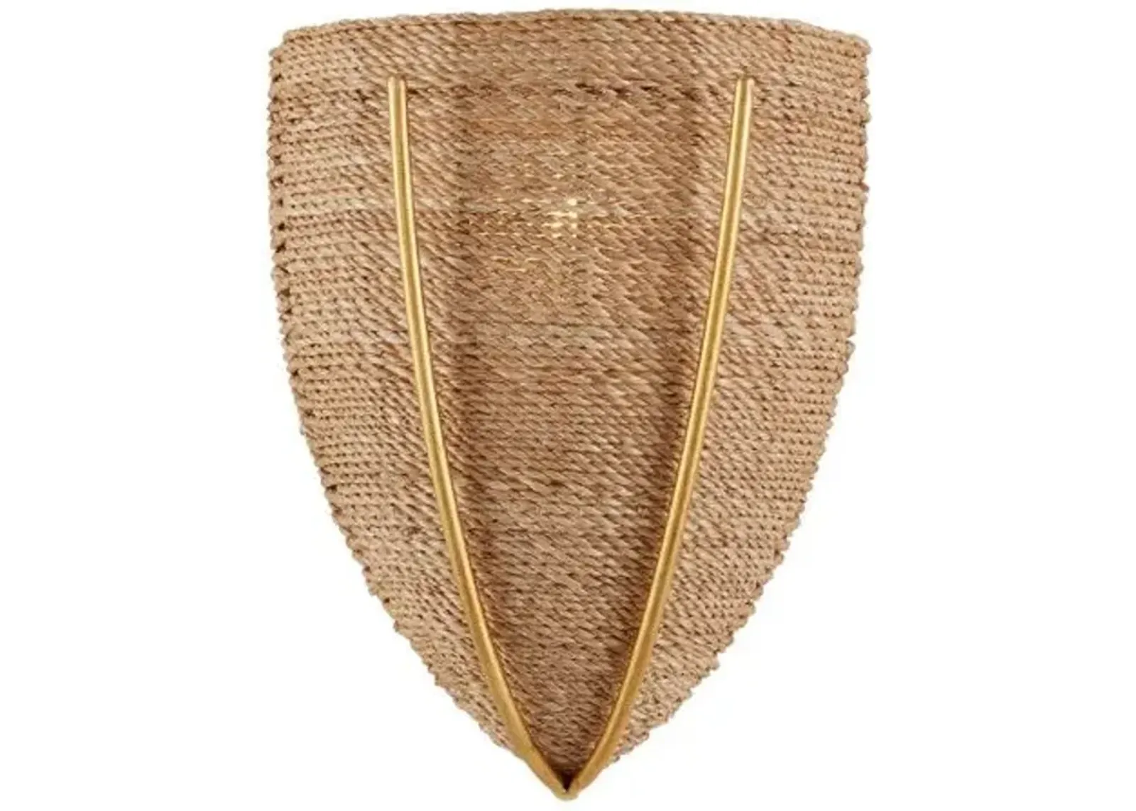 Dreamscape Rope Wall Sconce - Natural/Gold - Currey & Company - Brown