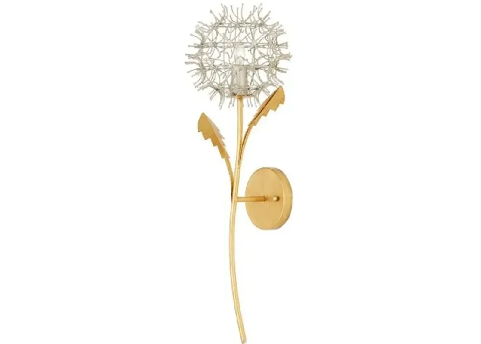 Dandelion Wall Sconce - Silver/Gold - Currey & Company