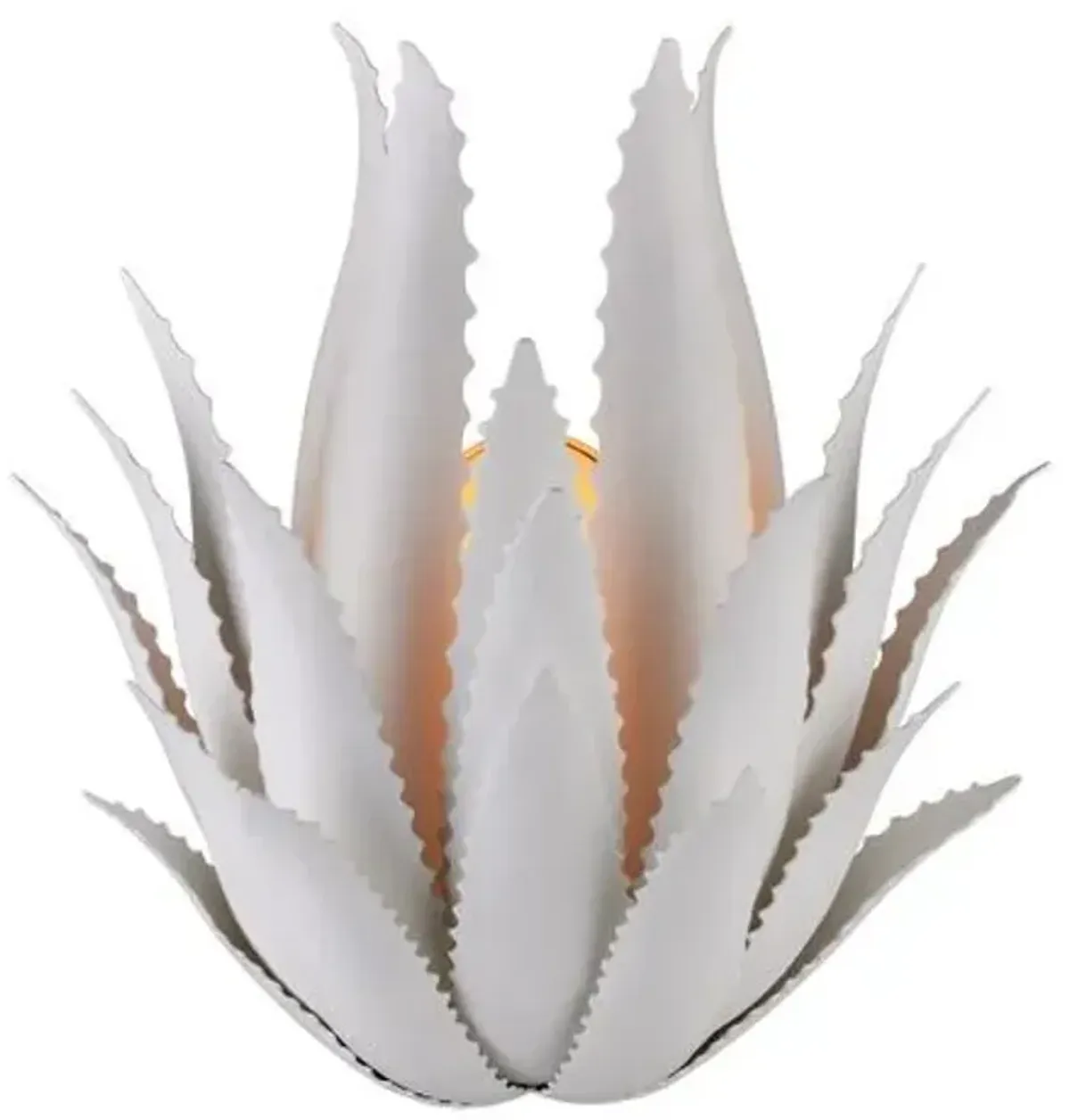 Agave Wall Sconce - Gesso White - Currey & Company