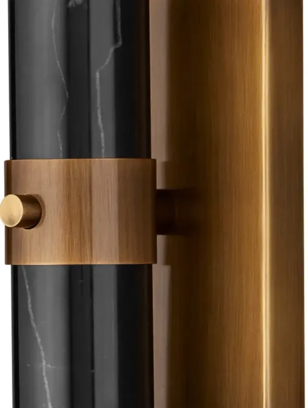 Beatrix Marble Bath Wall Sconce - Currey & Company - Black