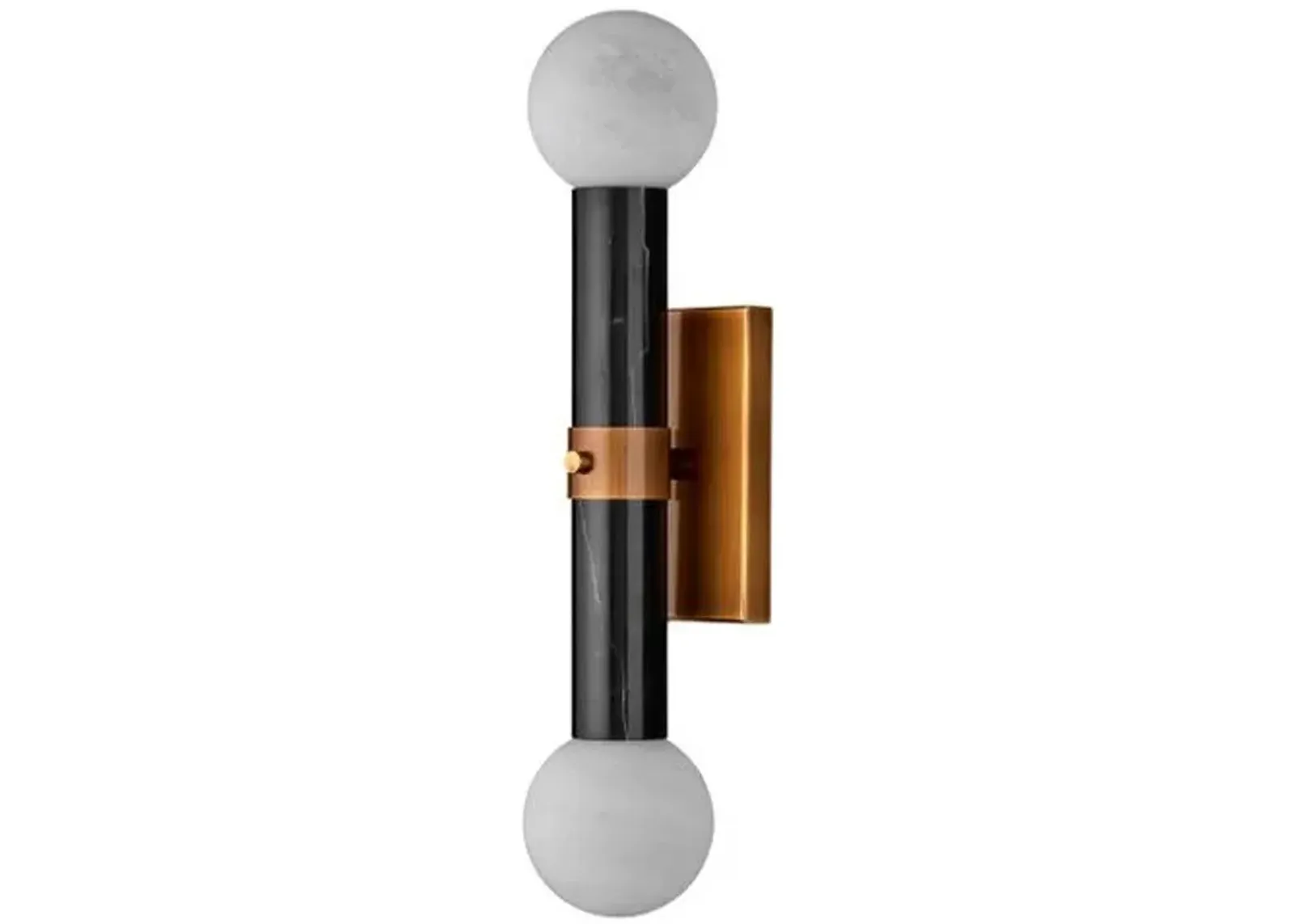 Beatrix Marble Bath Wall Sconce - Currey & Company - Black