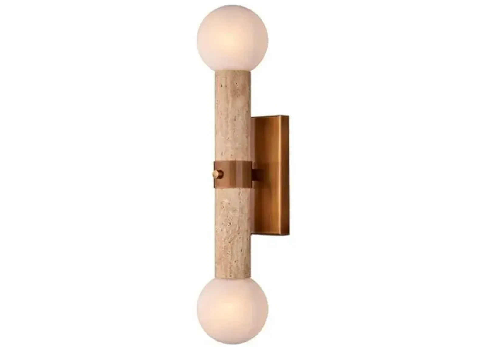 Beatrix Marble Bath Wall Sconce - Currey & Company - Beige