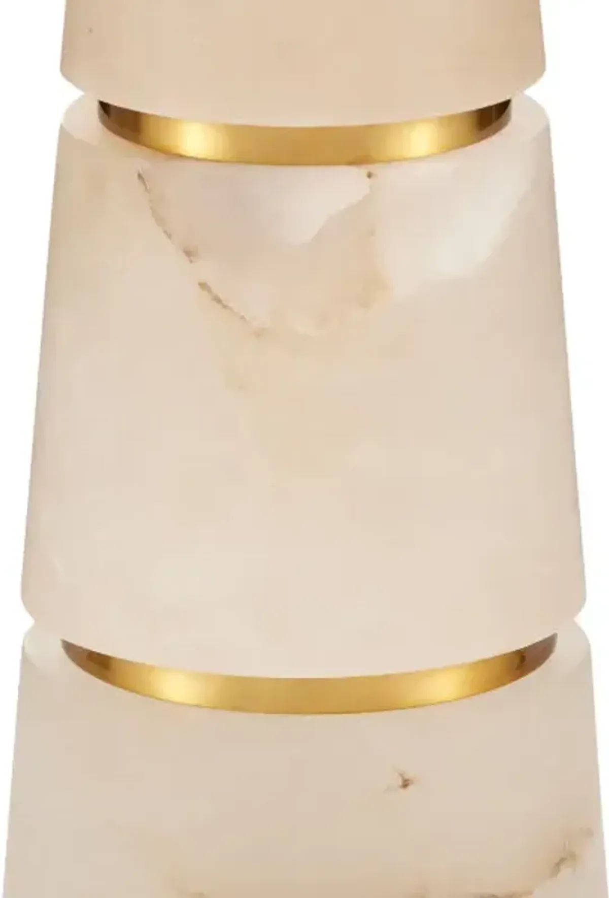 Eleanora Alabaster Table Lamp - Natural/Brass - Currey & Company - Ivory