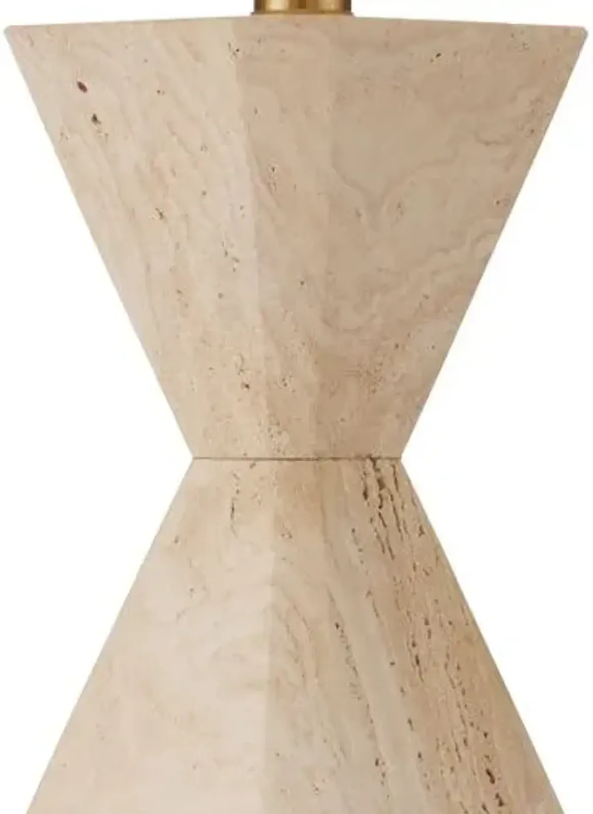 Estelle Travertine Table Lamp - Natural - Currey & Company - Ivory