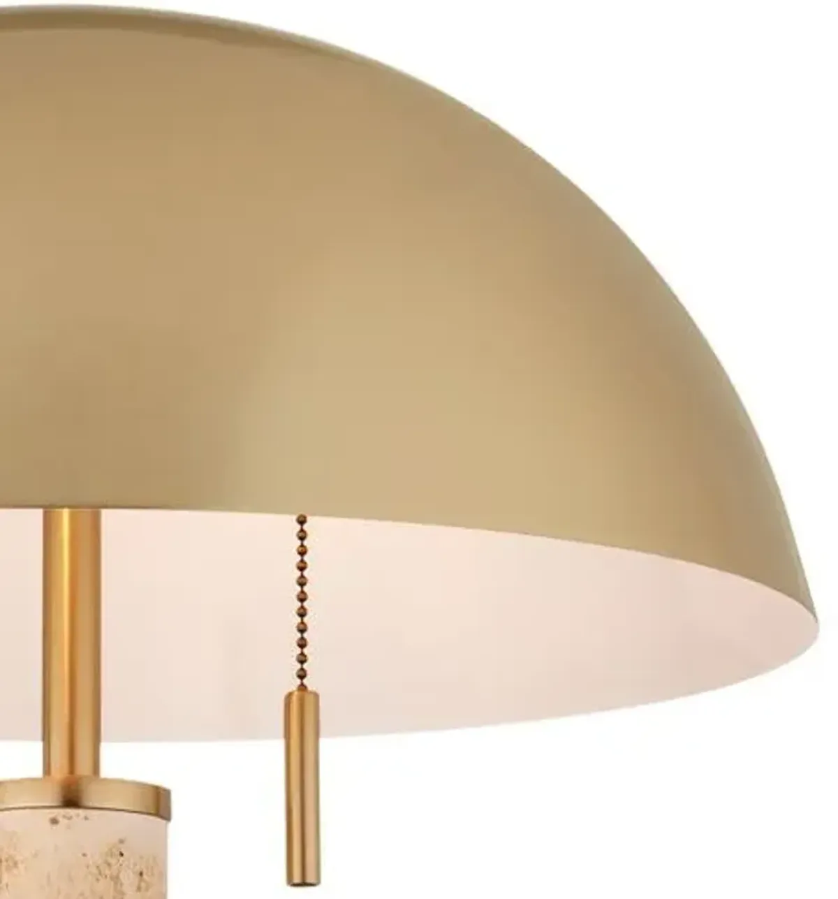 Miles Table Lamp - Brass/Natural - Currey & Company - Beige