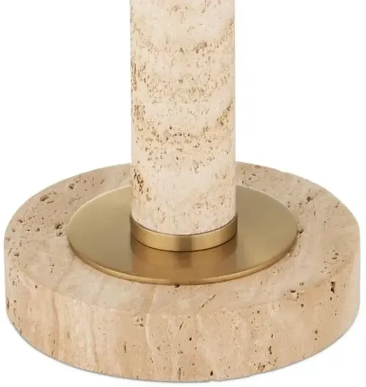 Miles Table Lamp - Brass/Natural - Currey & Company - Beige