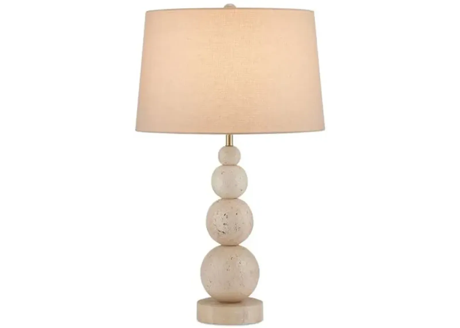 Niobe Table Lamp - Natural - Currey & Company - Ivory