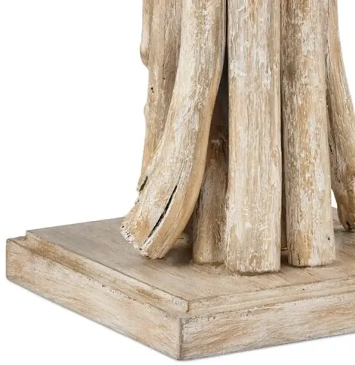 Driftwood Table Lamp - Whitewashed - Currey & Company - Gray