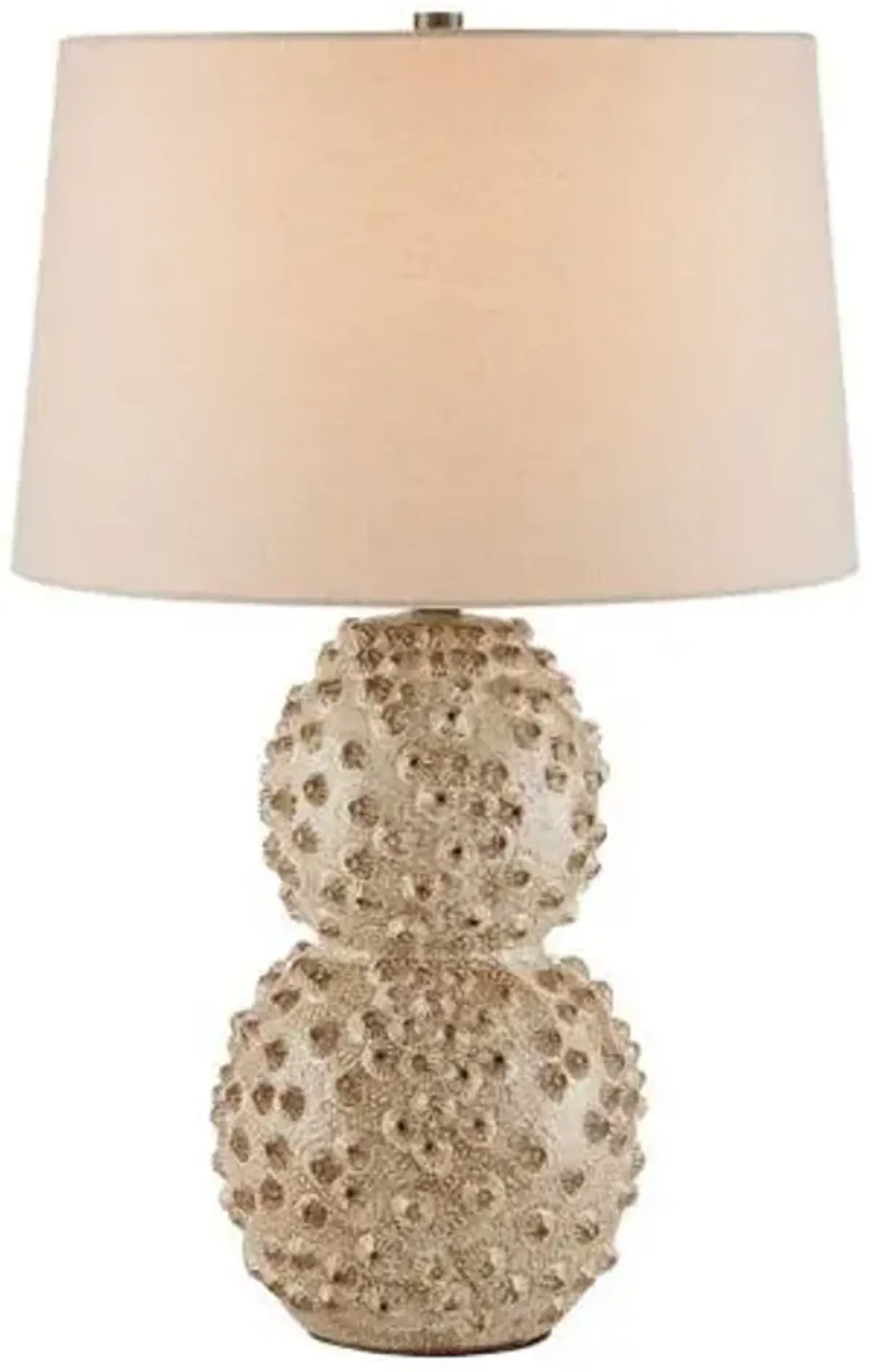 Barnacle Plug-in Table Lamp - Ivory/Brown - Currey & Company