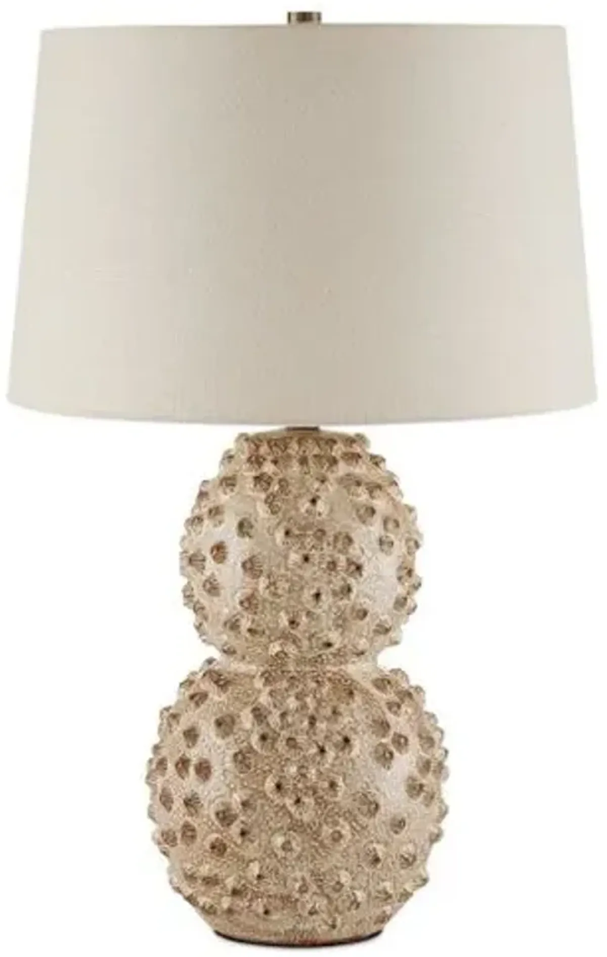 Barnacle Plug-in Table Lamp - Ivory/Brown - Currey & Company